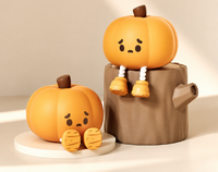 Lámparas calabaza en dos tamaños, grande y pequeña