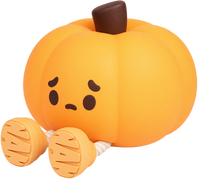 Lámpara calabaza de silicona, vista de estudio en alta calidad